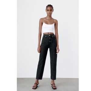 Zara Mom Fit Black Jeans